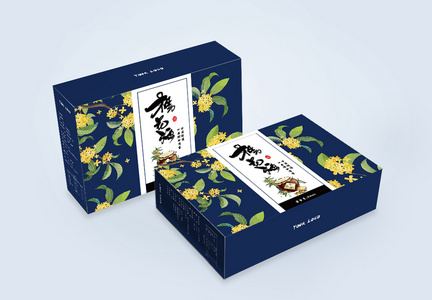 桂花酒礼盒包装设计图片