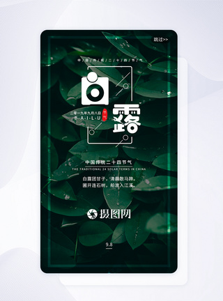 ： ui设计白露手机app闪屏引导页图片