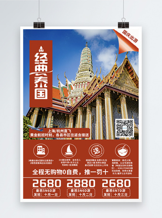 泰国国庆旅游海报模板