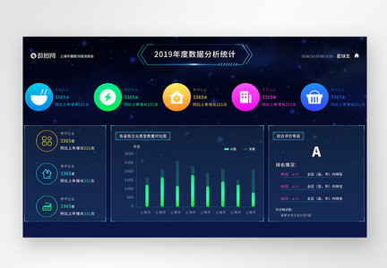 ui设计官网数据可视化web界面图片