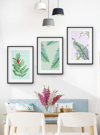 清新水彩植物装饰画图片