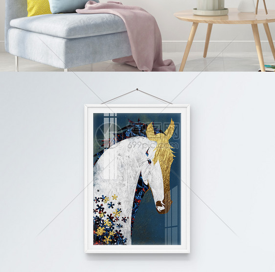 抽象马珐琅彩装饰画图片