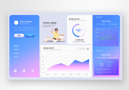 ui设计后台数据可视化web界面图片