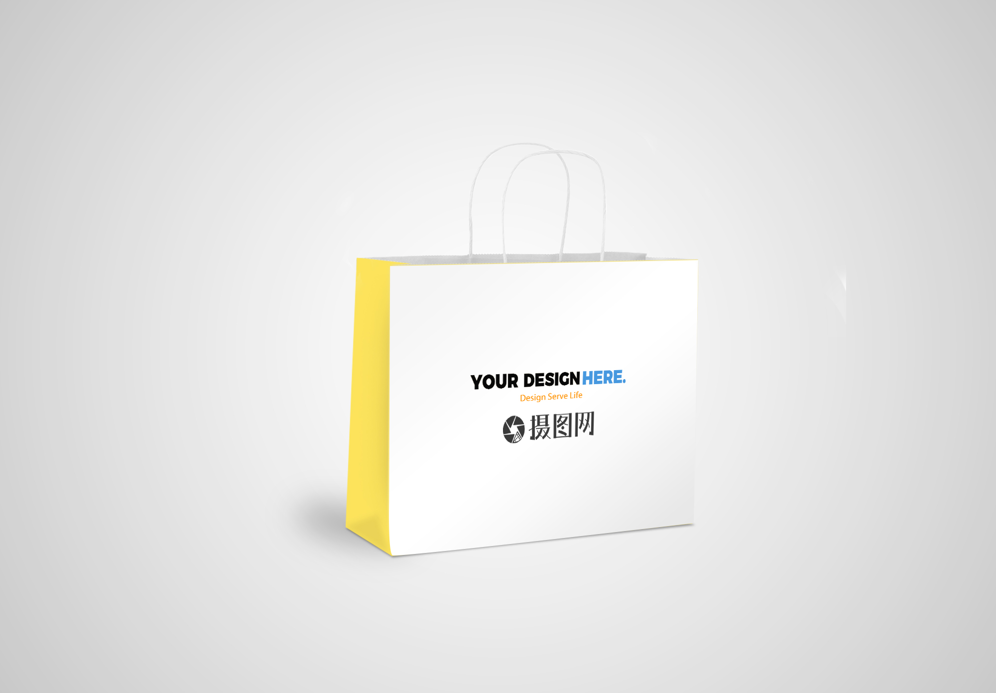 深蓝手提袋购物袋样机设计模板