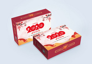 红色春节年货包装礼盒图片