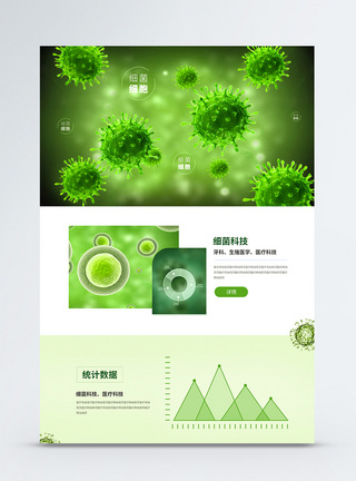 绿色细菌科学医疗WEB官网首页医学生物科技WEB官网高清图片素材
