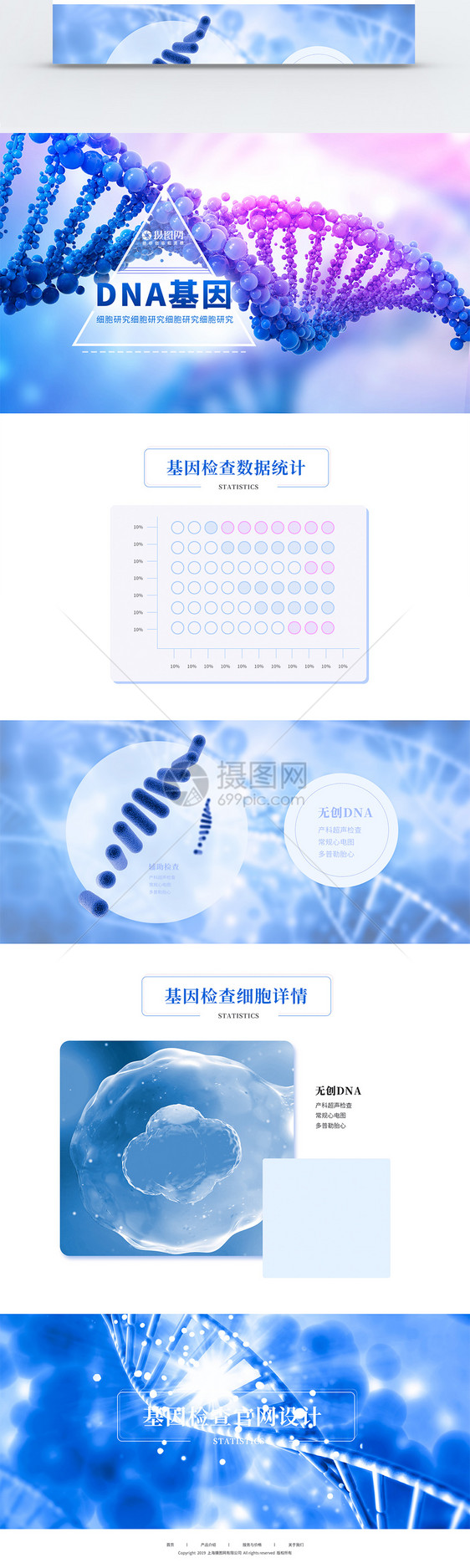 DNA基因科学医疗官网首页web界面图片