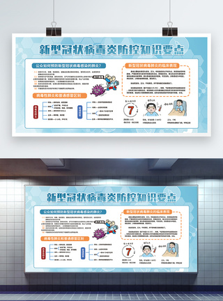 中医院宣传栏新型冠状病毒知识宣传栏展板模板