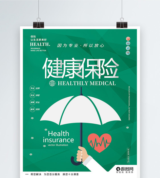 健康保险医疗保险海报设计图片