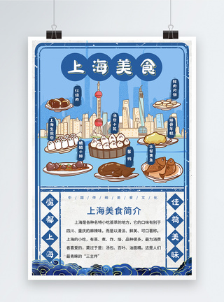 中国城市美食系列海报之上海图片