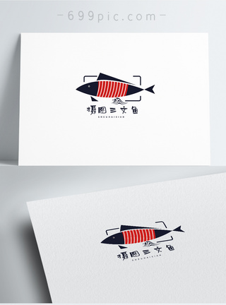 三文鱼日料logo设计图片