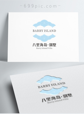 海边别墅房地产高端别墅logo模板