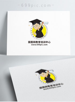 卡通小博士教育LOGO图片