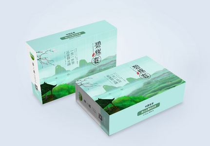 碧螺春茶茶叶包装盒设计图片