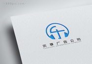 创意字体变形乐享广告公司logo图片