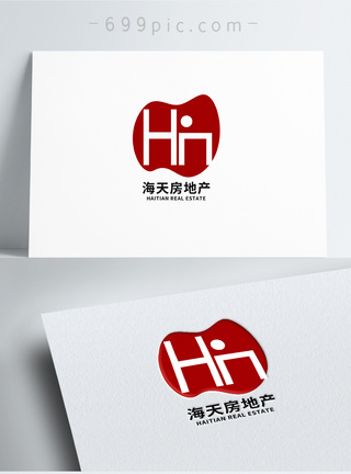 几何形状房地产高楼logo设计图片