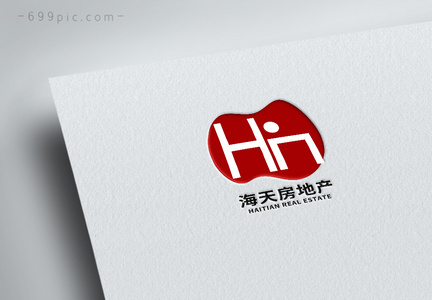 几何形状房地产高楼logo设计图片