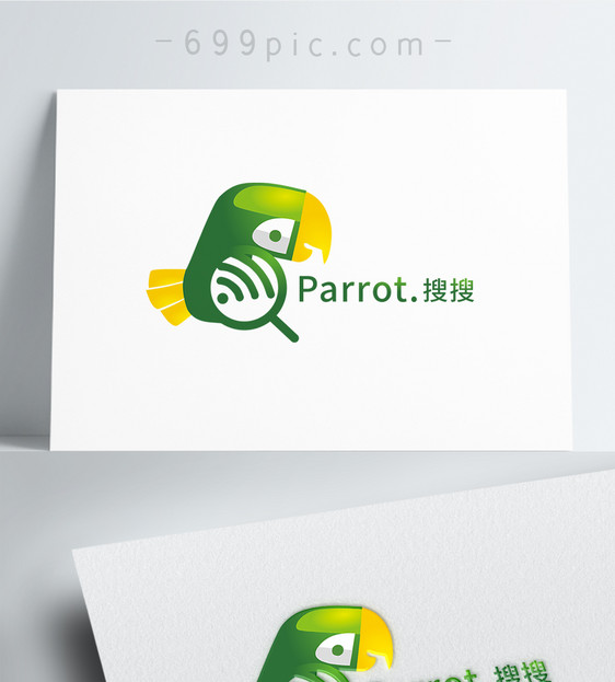 鹦鹉标志设计网络搜索引擎LOGO设计图片