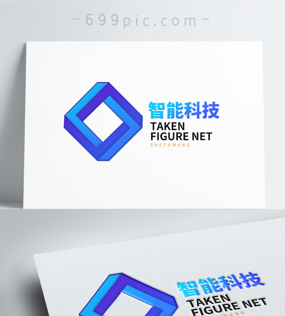 简约几何图形logo设计图片