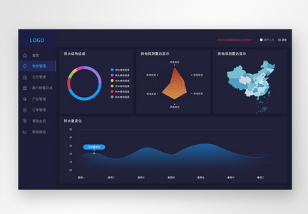 ui设计后台数据可视化web界面图片