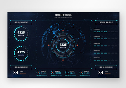 ui设计后台数据可视化web界面高清图片