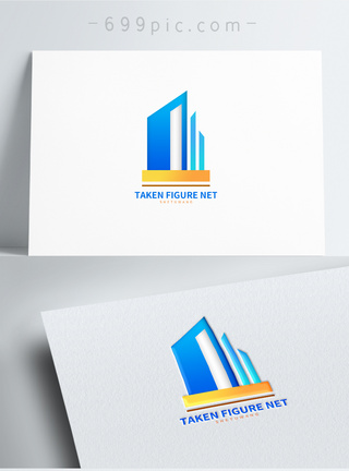 房地产大楼图形logo设计图片