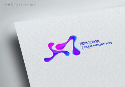 漂浮科技创意流体渐变logo设计图片
