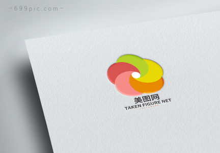 彩色花朵形状logo设计图片