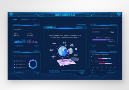 ui设计后台数据可视化web界面图片