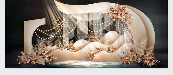 小众泰式秋色婚礼效果图图片