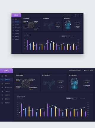 ui设计后台数据可视化web界面图片