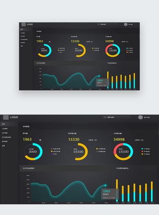 ui设计后台数据可视化web界面图片