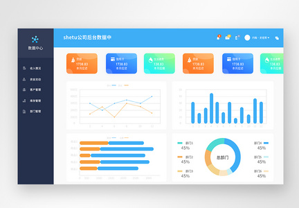 ui设计后台数据可视化web界面图片