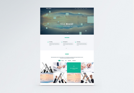 ui设计简约商务官网web首页高清图片
