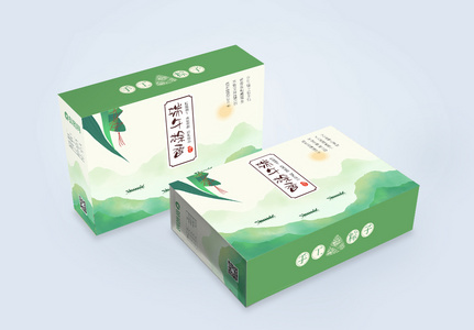 中国风端午粽子包装盒设计图片