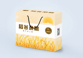 稻谷杂粮包装盒设计图片