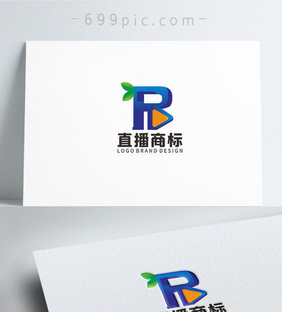 字母播放器LOGO设计图片