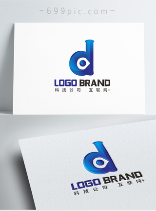 图形商标字母DLOGO设计模板