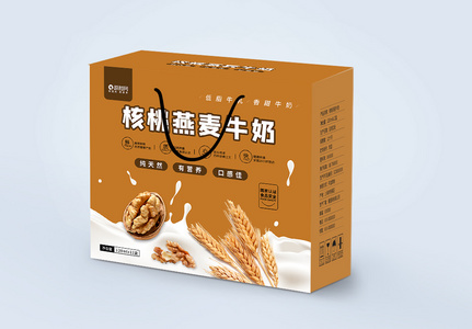 核桃燕麦牛奶包装礼盒图片