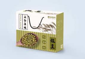 五谷杂粮绿豆健康食品包装盒图片