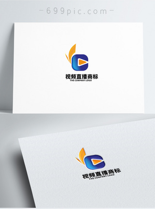 直播播放器LOGO设计图片