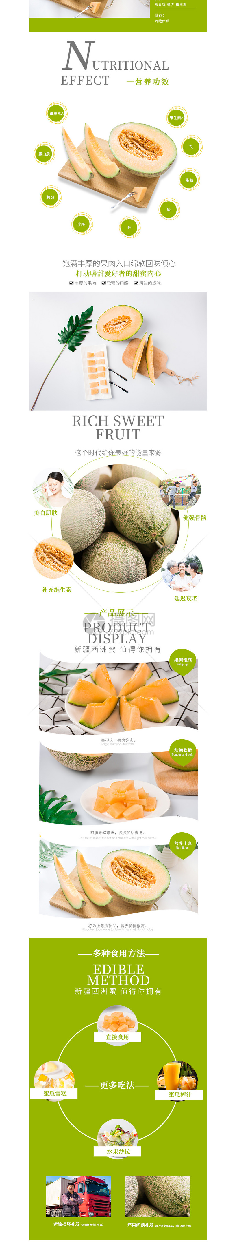 新疆哈密瓜淘宝详情页