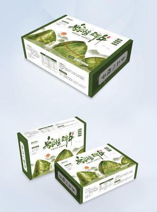 五月初五端午粽子食品礼盒包装设计图片