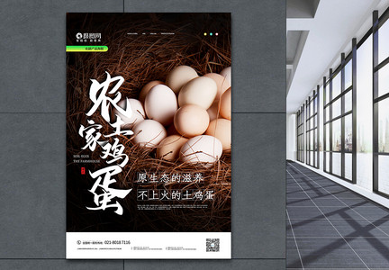 农产品土鸡蛋宣传海报图片