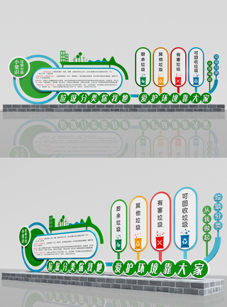 垃圾分类社区文化栏美陈设计图片