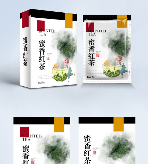 茶叶简式便捷茶包包装盒图片