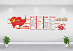 党建文化墙宣传栏设计图片
