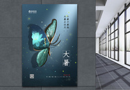 中国传统二十四节气之大暑夜景海报图片