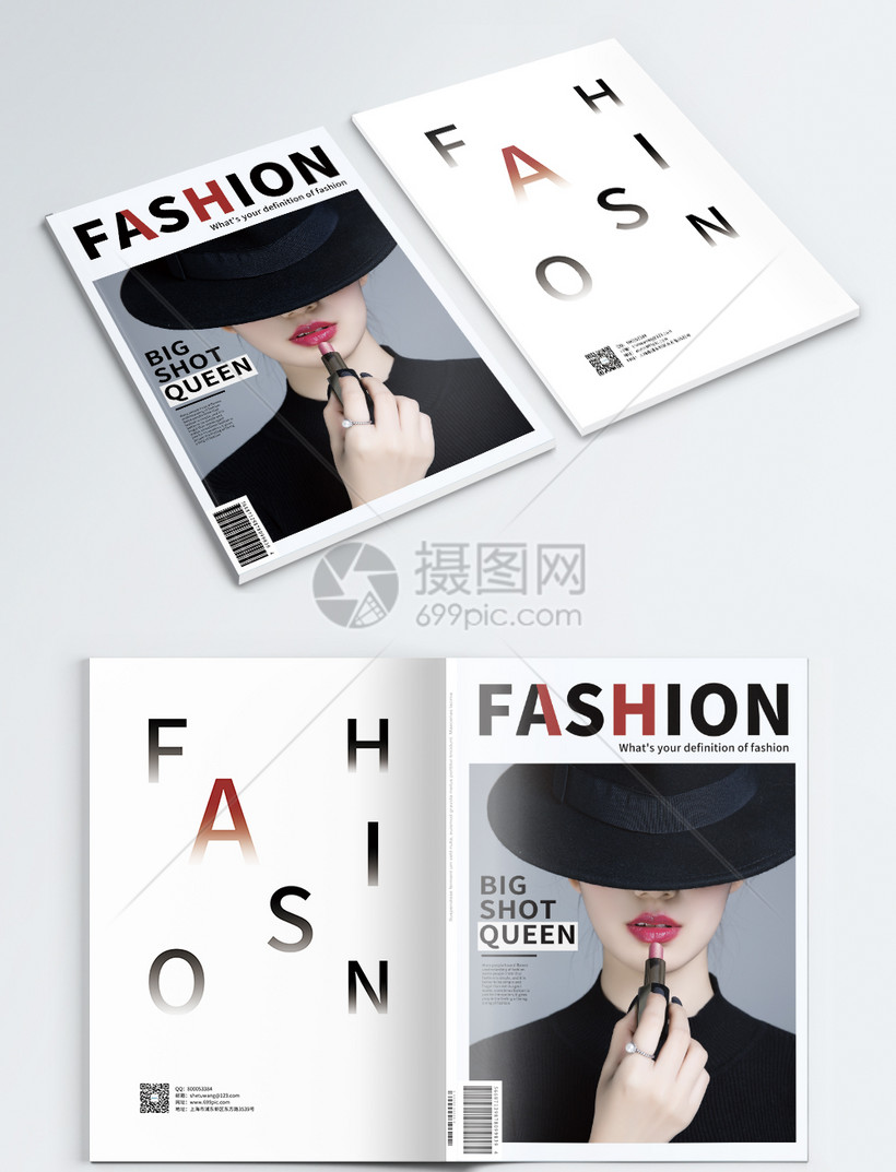 杂志风之时尚画册封面模板素材-正版图片401774355-摄图网