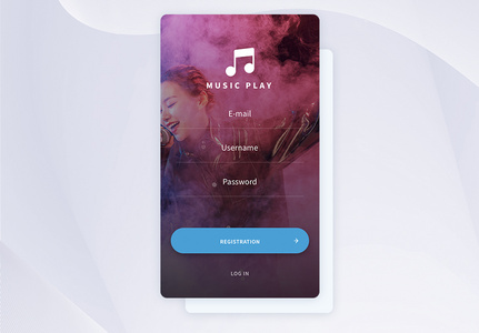 UI设计音乐APP登陆界面设计高清图片
